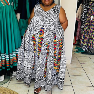 Pattern maxi dress